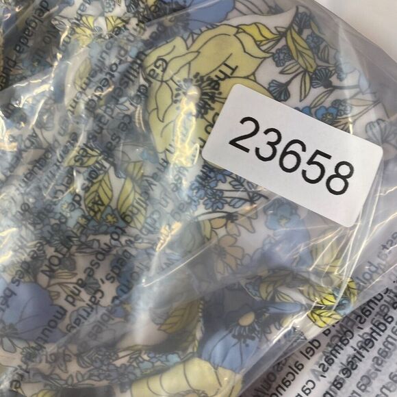 5/$45 INC International Concepts Shirt Women PXL Petite Blue Floral Button Up - Picture 10 of 10